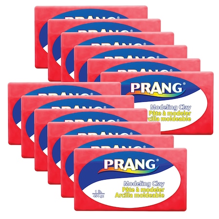 Prang Modeling Clay, 1 lb. Per Pack, Red, 12PK X00781